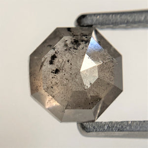1.05 Ct Octagon Shape Salt and Pepper Natural Loose Diamond, 5.96 mm x 5.85 mm x 3.09 mm Natural Faceted Octagon Diamond for ring SJ91/113