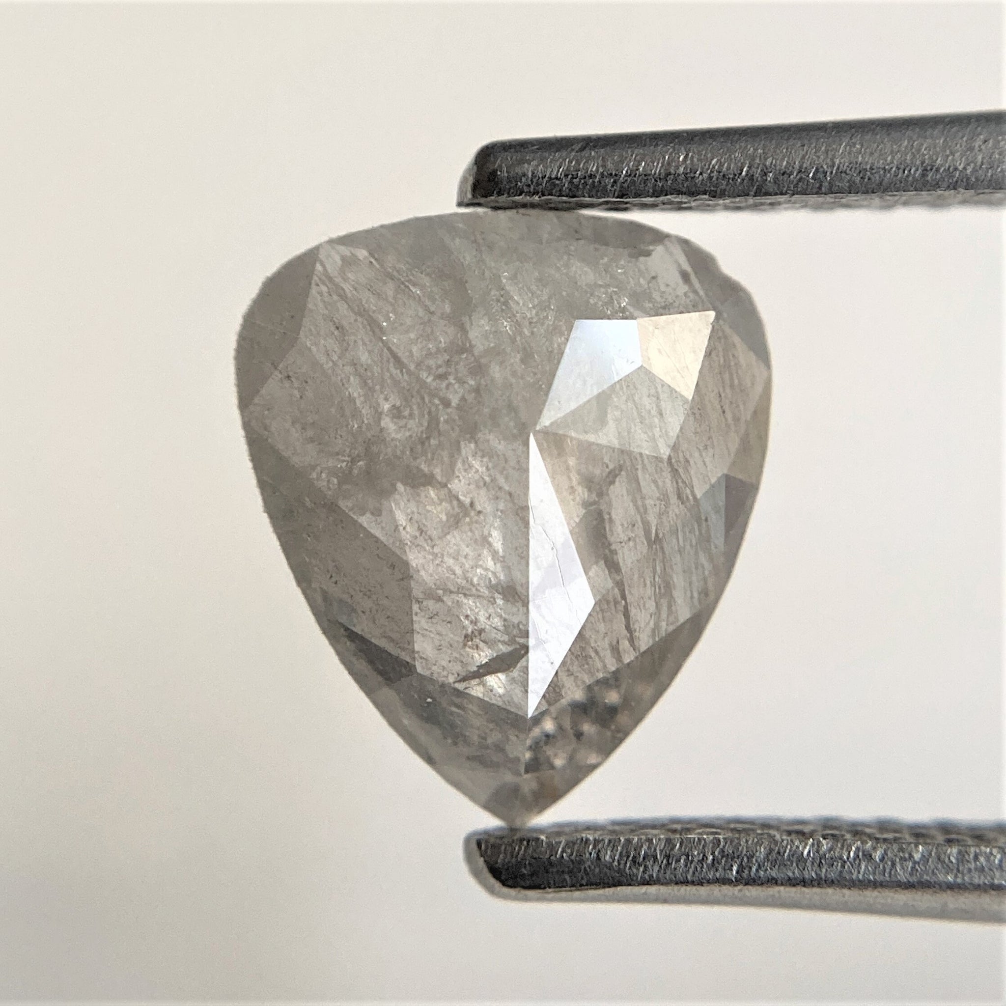 1.01 Ct Pear Cut Loose Natural Diamond Grey Color 8.41 mm x 7.35 mm x 1.91 mm, Grey Rose Cut Pear Natural Loose Diamond SJ91/09