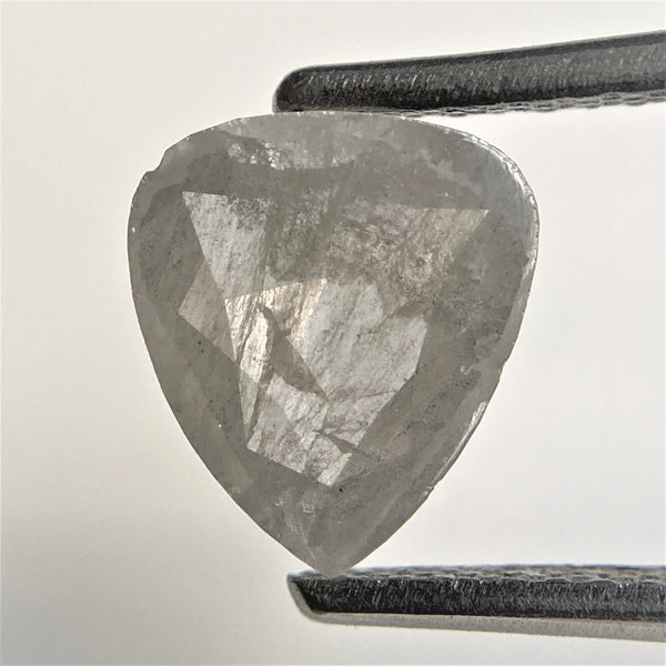 1.01 Ct Pear Cut Loose Natural Diamond Grey Color 8.41 mm x 7.35 mm x 1.91 mm, Grey Rose Cut Pear Natural Loose Diamond SJ91/09