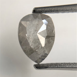 0.88 Ct Pear Cut Loose Natural Diamond Grey Color 8.21 mm x 6.02 mm x 2.15 mm, Grey Rose Cut Pear Natural Loose Diamond SJ91/22