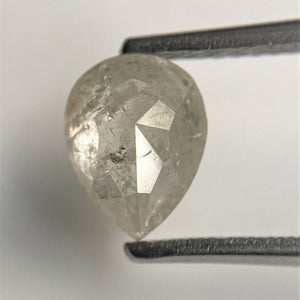 1.32 Ct Pear Cut Loose Natural Diamond Grey Color 7.81 mm x 5.99 mm x 3.60 mm, Grey Rose Cut Pear Natural Loose Diamond SJ91/24