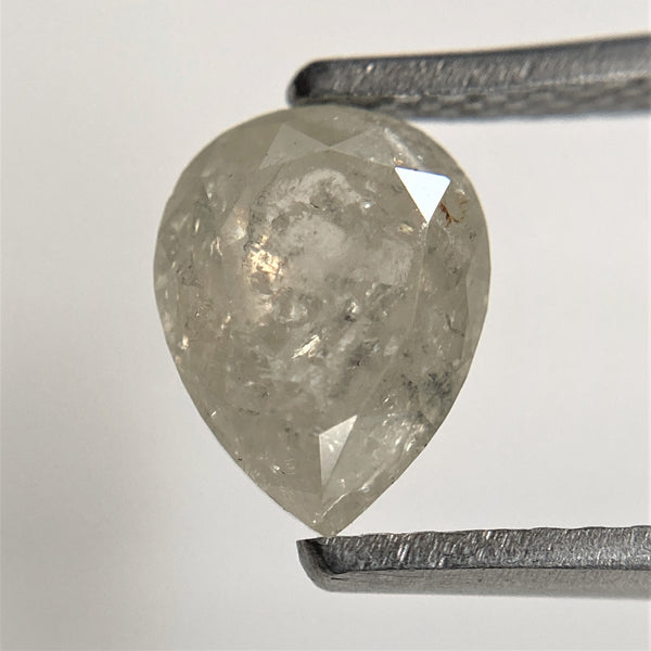 1.32 Ct Pear Cut Loose Natural Diamond Grey Color 7.81 mm x 5.99 mm x 3.60 mm, Grey Rose Cut Pear Natural Loose Diamond SJ91/24