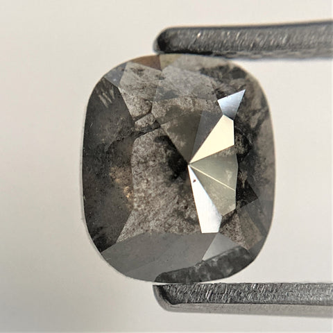 1.46 Ct Oval Shape Dark Gray Natural Loose Diamond, 7.46 mm x 6.35 mm x 2.89 mm Grey Oval Shape Rose Cut Natural Loose Diamond SJ91/47