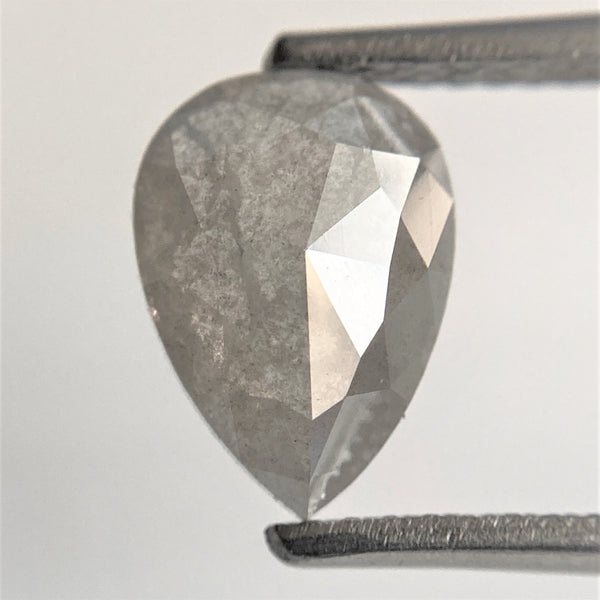 1.62 Ct Pear Cut Loose Natural Diamond Gray salt and pepper 9.29 mm x 6.66 mm x 2.92 mm Rose Cut Pear Shape Natural Diamond SJ93/07