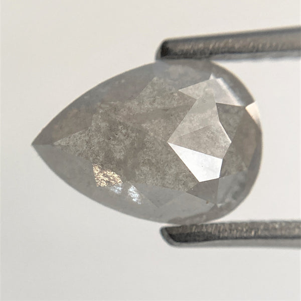 1.62 Ct Pear Cut Loose Natural Diamond Gray salt and pepper 9.29 mm x 6.66 mm x 2.92 mm Rose Cut Pear Shape Natural Diamond SJ93/07