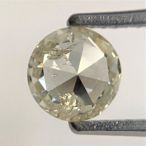 1.01 Ct Round Rose Cut Natural Diamond, 6.34 mm x 3.15 mm Fancy Grey Color Full Rose Cut Natural Diamond SJ91/102