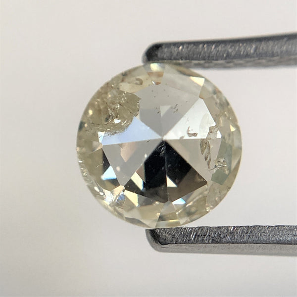 1.01 Ct Round Rose Cut Natural Diamond, 6.34 mm x 3.15 mm Fancy Grey Color Full Rose Cut Natural Diamond SJ91/102