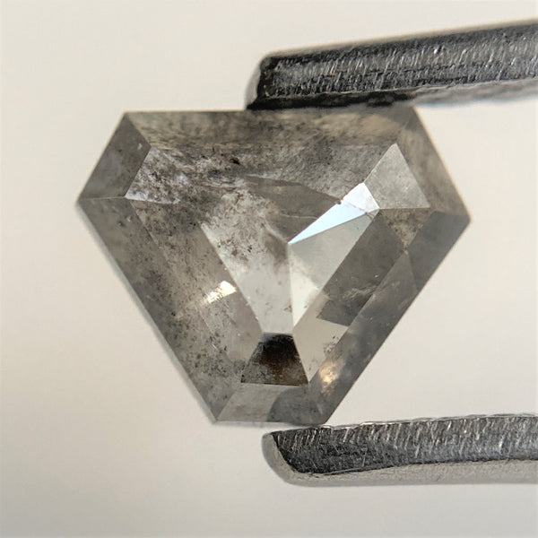 0.57 Ct Fancy Shape Dark Gray Black Color Natural Loose Diamond, 5.05 mm x 6.22 mm x 2.15 mm Shield shape Natural Loose Diamond SJ91/114