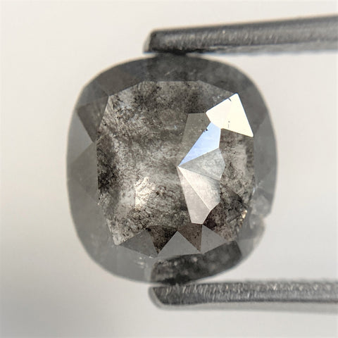 1.92 Ct Oval Shape Dark Grey Transparent Rosecut Natural Diamond, 8.58 mm x 7.93 mm x 3.09 mm Size Rustic Natural Loose Diamond SJ90/19