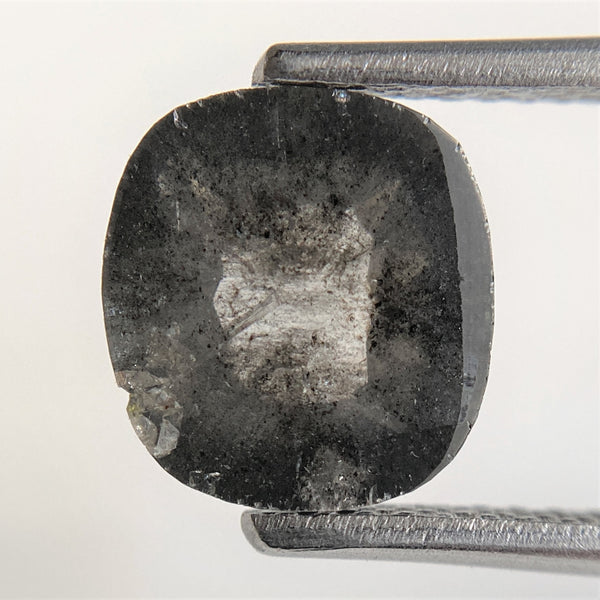 1.92 Ct Oval Shape Dark Grey Transparent Rosecut Natural Diamond, 8.58 mm x 7.93 mm x 3.09 mm Size Rustic Natural Loose Diamond SJ90/19