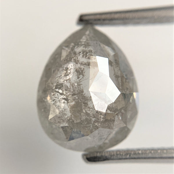2.86 Ct Pear Cut Dark Grey Diamond, Natural Loose Diamond