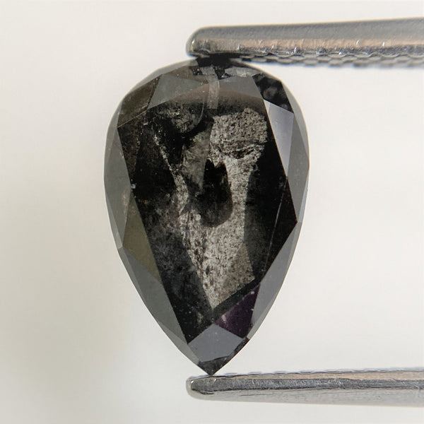 2.21 Ct Fancy Grey Black Pear shape Natural Loose Diamond, 10.02 mm x 6.48 mm x 3.65 mm Pear Cut Superb Quality Diamond SJ90/38