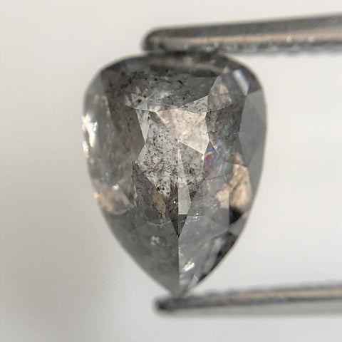 2.66 Ct Fancy Grey Black Pear shape Natural Loose Diamond, 8.84 mm x 6.63 mm x 5.15 mm Pear Cut Superb Quality Diamond SJ90/40