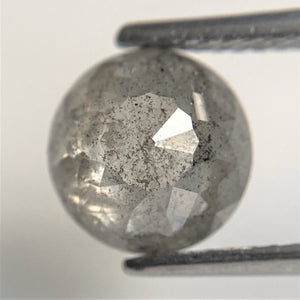 2.00 Ct Round Rose Cut Natural Diamond, 7.90 mm x 4.00 mm Fancy Grey Color Rose Cut Flat Base Natural Diamond SJ92/19