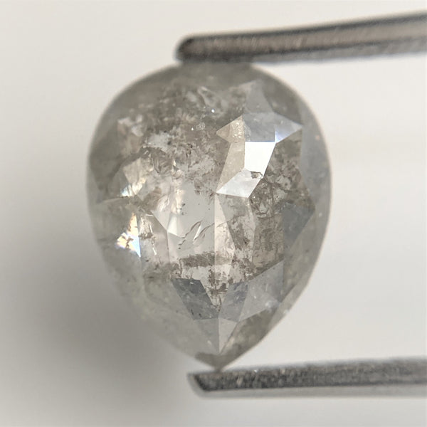 2.86 Ct Pear Cut Dark Grey Diamond, Natural Loose Diamond