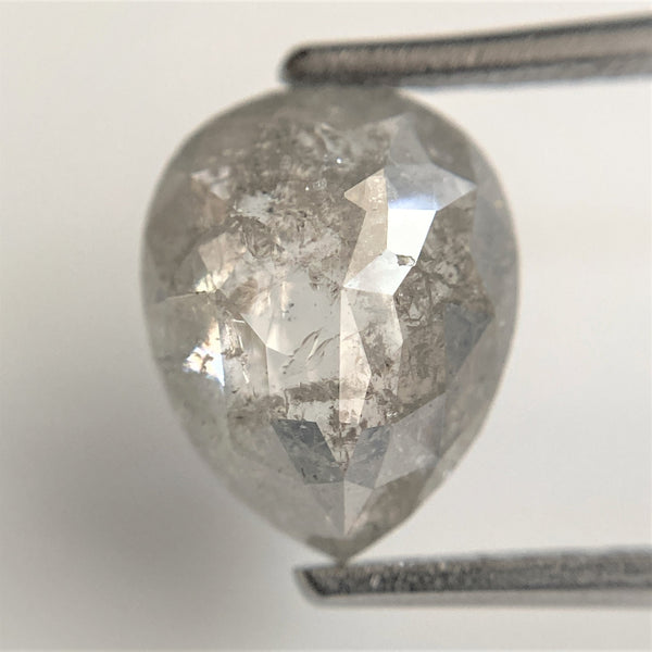 2.86 Ct Pear Cut Dark Grey Diamond, Natural Loose Diamond
