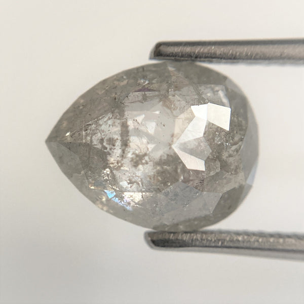 2.86 Ct Pear Cut Dark Grey Diamond, Natural Loose Diamond
