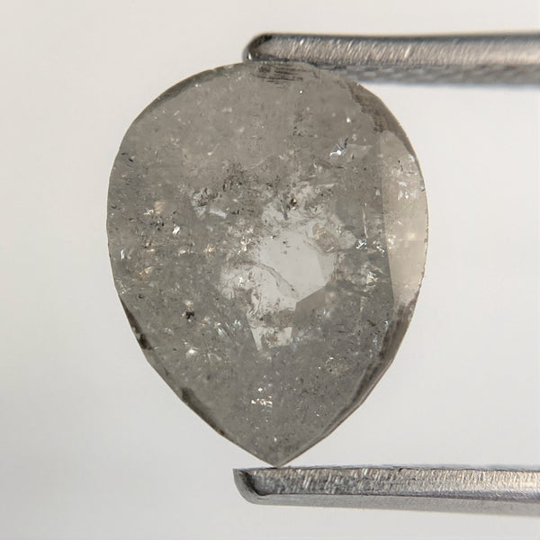 2.86 Ct Pear Cut Dark Grey Diamond, Natural Loose Diamond