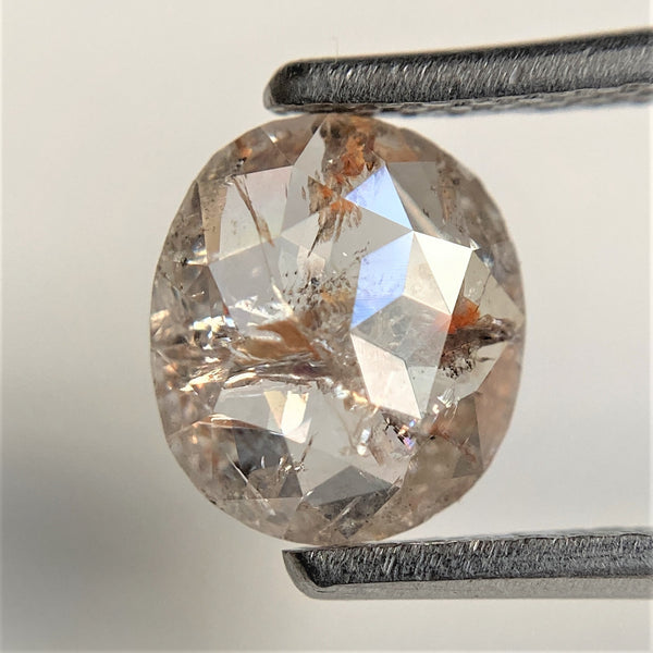 1.07 Ct Fancy Color Oval Shape Rose cut Natural Diamond 7.42 mm x 6.51 mm x 2.32 mm Rose Cut Natural Loose Diamond For Ring SJ94/41