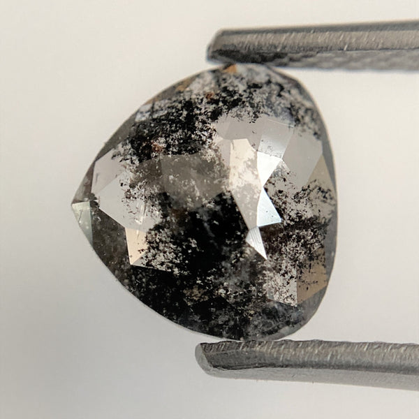 1.10 Ct Fancy Grey Black Pear shape Natural Loose Diamond, 7.41 mm x 7.92 mm x 2.16 mm Pear Cut Superb Quality Diamond SJ93/48