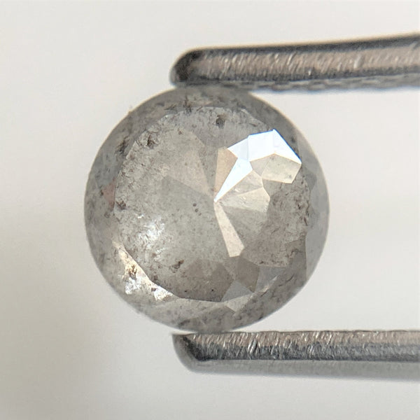 0.90 Ct Natural Loose Diamond Round Rose Cut Black Grey Color 5.62 mm x 2.95 mm Round Shape Rose Cut Natural Diamond  SJ94/87