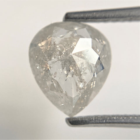 1.84 Ct Pear Cut Natural Loose Dark Grey Diamond 9.06 mm x 7.94 mm x 3.21 mm, Grey Rose Cut Pear Natural Loose Diamond SJ94/89