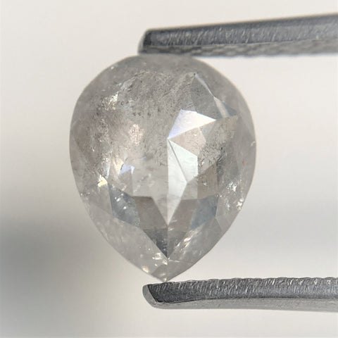 1.38 Ct Pear Cut Natural Loose Dark Grey Diamond 8.37 mm x 6.83 mm x 3.01 mm, Grey Rose Cut Pear Natural Loose Diamond SJ94/95