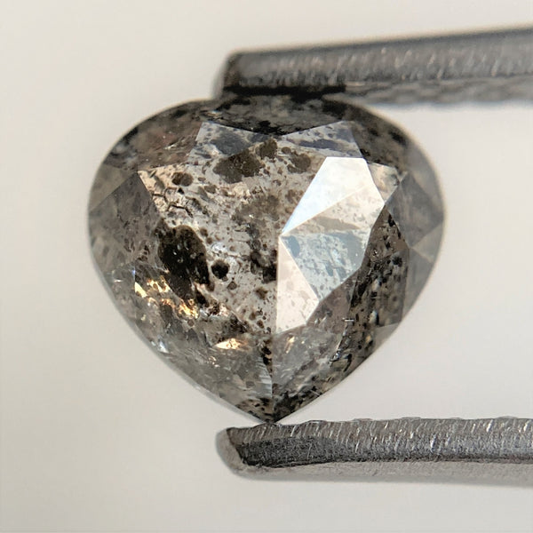 1.04 Ct Gray Black Color Pear Cut Loose Natural Diamond, 5.74 mm x 6.29 mm x 3.29 mm Grey Black Rose Cut Pear Natural Loose Diamond SJ94/28