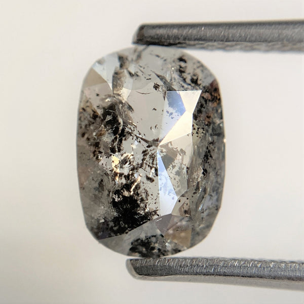 1.36 Ct Oval Shape Gray Natural Loose Diamond 9.08 mm x 6.42 mm x 2.59 mm Salt and pepper Oval Shape Rose Cut Natural Loose Diamond SJ94/31