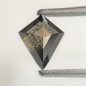 1.02 Ct Kite shape Natural Loose Diamond Salt and Pepper, 7.60 mm x 6.40 mm x 3.41 mm Fancy Gray Black Kite Shape Loose Diamond SJ95/04