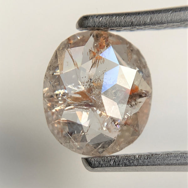 1.07 Ct Fancy Color Oval Shape Rose cut Natural Diamond 7.42 mm x 6.51 mm x 2.32 mm Rose Cut Natural Loose Diamond For Ring SJ94/41