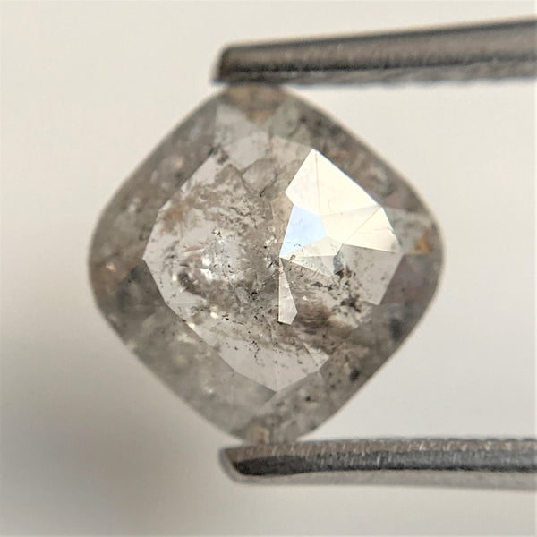 1.37 Ct Cushion Shape Fancy Grey Natural Loose Diamond, 7.22 mm x 2.62 mm, Cushion Shape Rose Cut Natural Loose Diamond SJ94/45