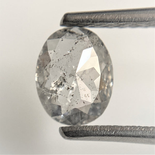 0.64 Ct Oval Cut Fancy Gray Color Natural Loose Diamond, 6.73 mm x 5.25 mm x 2.03 mm Grey Oval Shape Rose Cut Natural Loose Diamond SJ94/73