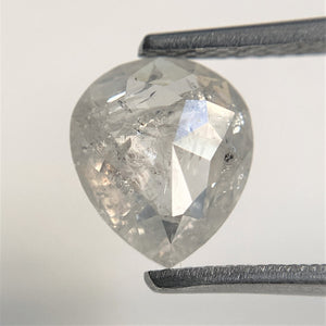 1.30 Ct Pear Cut Natural Loose Dark Grey Diamond 8.50 mm x 7.34 mm x 2.51 mm, Grey Rose Cut Pear Natural Loose Diamond SJ94/92