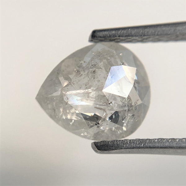 1.30 Ct Pear Cut Natural Loose Dark Grey Diamond 8.50 mm x 7.34 mm x 2.51 mm, Grey Rose Cut Pear Natural Loose Diamond SJ94/92