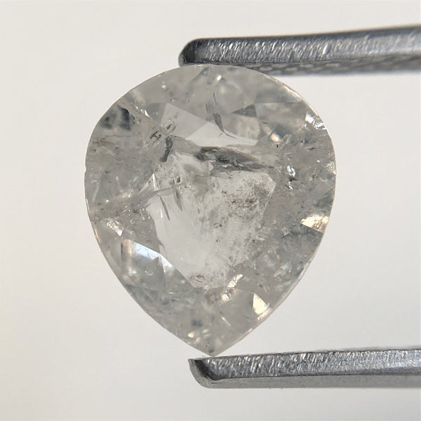 1.30 Ct Pear Cut Natural Loose Dark Grey Diamond 8.50 mm x 7.34 mm x 2.51 mm, Grey Rose Cut Pear Natural Loose Diamond SJ94/92