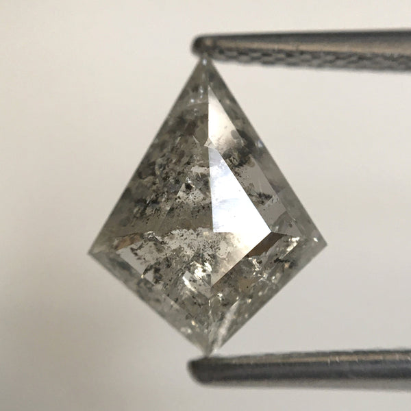 1.58 Ct Natural loose diamond Kite Shape Salt and Pepper, 10.00 mm x 7.79 mm x 3.27 mm Gray color Kite shape natural diamond, SJ76-157