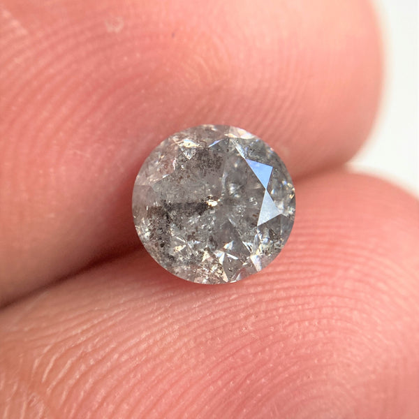 1.07 Ct 6.31 mm x 4.11 mm Natural Fancy Gray Diamond Round Gray Color Loose Diamonds, Natural Diamond Loose Brilliant Cut Diamond SJ97-25