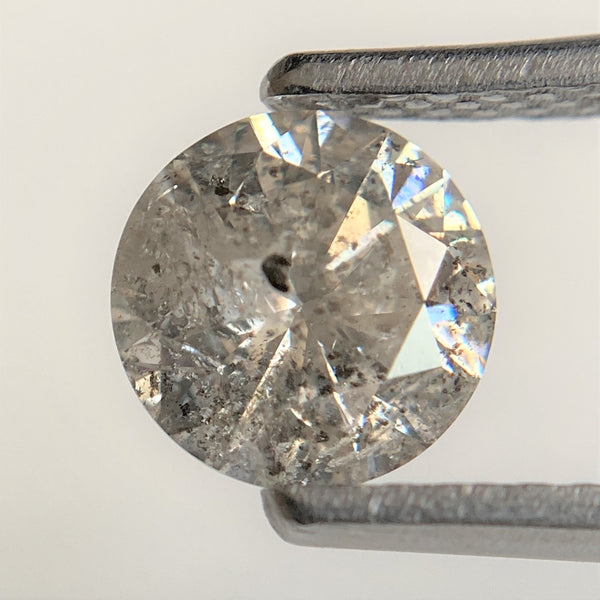 1.04 Ct Round Salt and Pepper Diamond: Loose Brilliant Cut