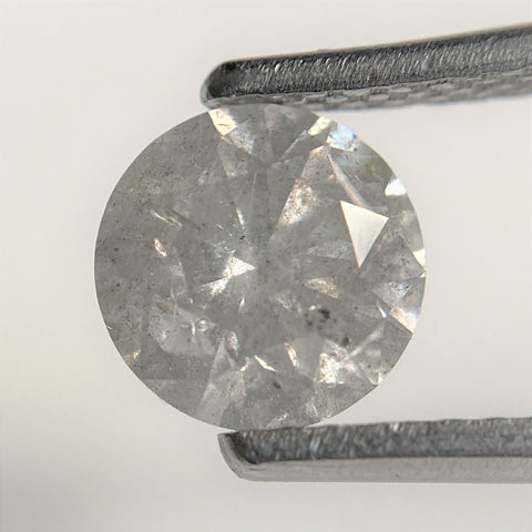 1.04 Ct Round Cut Natural Loose Diamond, 6.21 mm x 4.11 mm Round Shape Brilliant Cut Salt And Pepper i3 Clarity, Loose Diamond SJ97-11