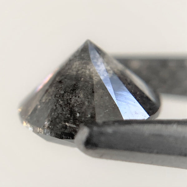 0.94 Ct Natural Loose Diamond Round Brilliant Cut Fancy Gray Black Color i3 Clarity 6.00 mm x 3.98 mm Size, Salt and Pepper Diamond SJ97-32