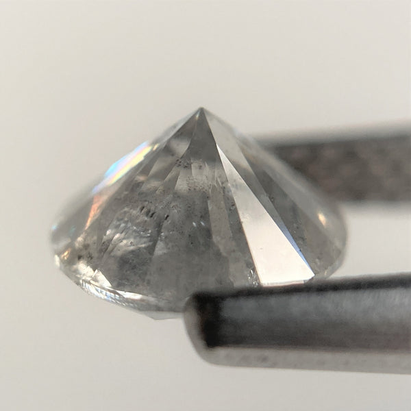 1.02 Ct Natural Loose Diamond, 6.33 mm x 3.95 mm Round Shape Brilliant Cut Salt And Pepper Color i3 Clarity, Round Loose Diamond SJ98-15