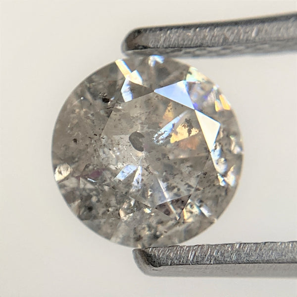 1.04 Ct Round Salt and Pepper Diamond: Loose Brilliant Cut
