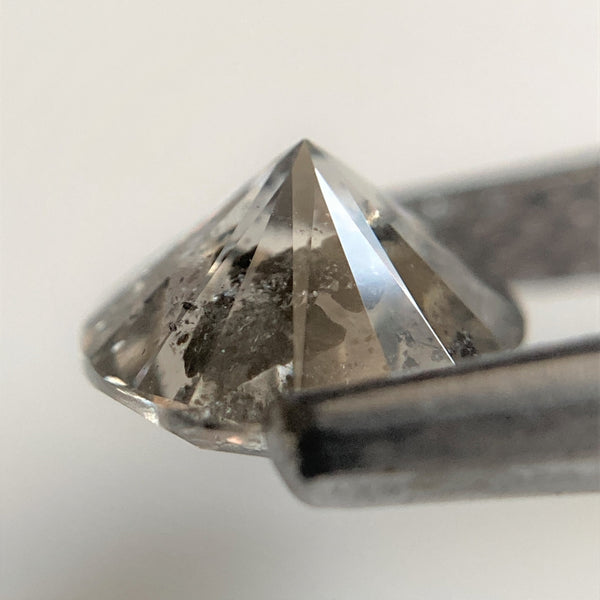 0.97 Ct Natural Loose Diamond Round Brilliant Cut Light Grey Salt And Pepper Color i3 Clarity 6.25 mm x 3.86 mm Size, Round Diamond SJ99-76