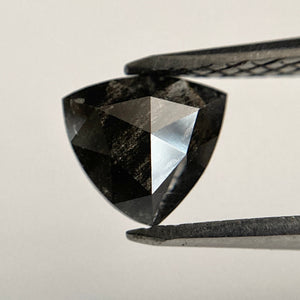 0.48 Ct Triangle Shape Natural Loose Diamond Dark Gray Color 5.64 mm x 5.59 mm X 2.09 mm, Polished Diamond for rings SJ43-05