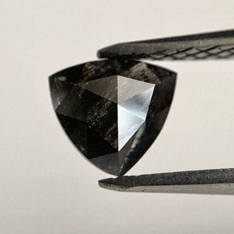 0.48 Ct Triangle Shape Natural Loose Diamond Dark Gray Color 5.64 mm x 5.59 mm X 2.09 mm, Polished Diamond for rings SJ43-05