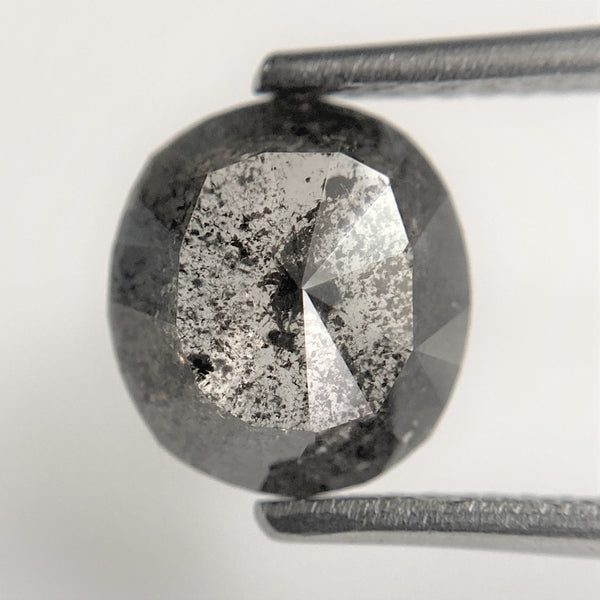 1.79 Ct Oval Shape natural loose diamond salt and pepper, 8.62 mm x 7.82 mm x 3.05 mm Cut Oval shape natural diamond SJ88-19