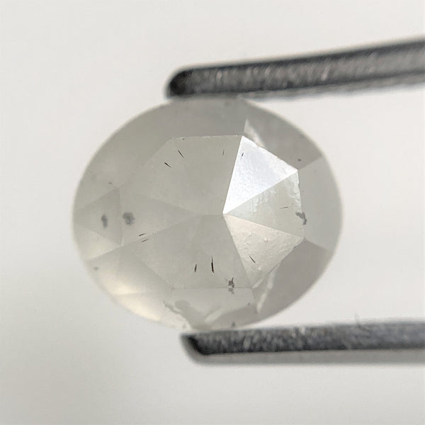 1.83 Ct Oval Shape Gray Natural Loose Diamond 7.09 mm x 6.05 mm x 4.55 mm Oval Shape Rose Cut Natural Loose Diamond SJ88-30