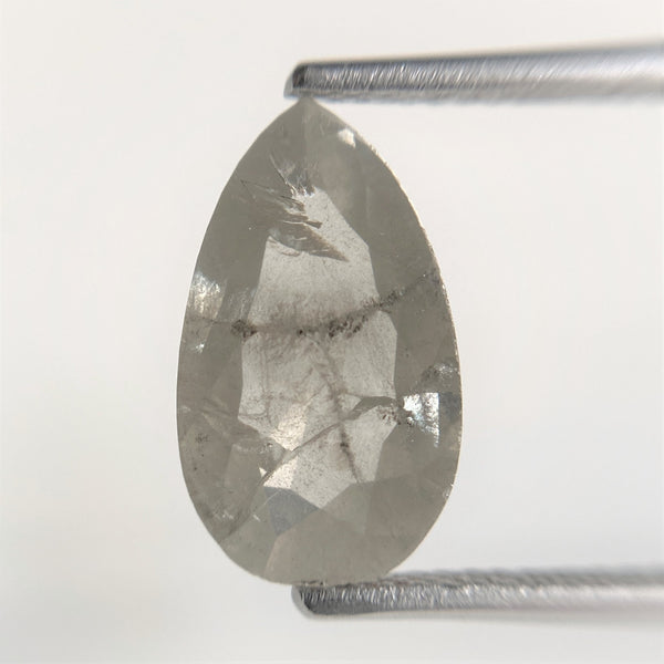 2.48 Ct Natural Pear Shape Fancy Color Translucent Rose cut loose Diamond 12.99 mm x 7.67 mm x 2.93 mm Rustic Natural Diamond  SJ88-33