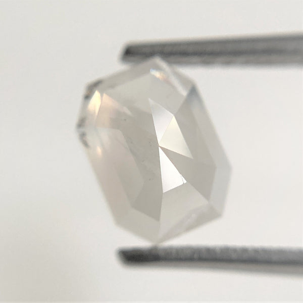 2.19 Ct Natural Dark Gray Emerald Shape Natural Loose Diamond, 7.89 mm x 5.84 mm x 4.51 mm Beautiful sparkling Natural Diamond SJ88-60